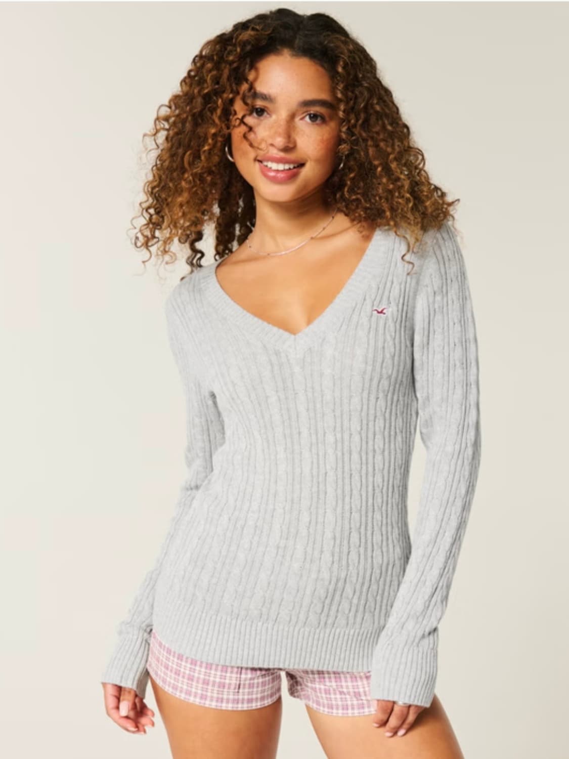 홀리스터 케이블 니트 아이콘 브이넥 스웨터 상품이미지8