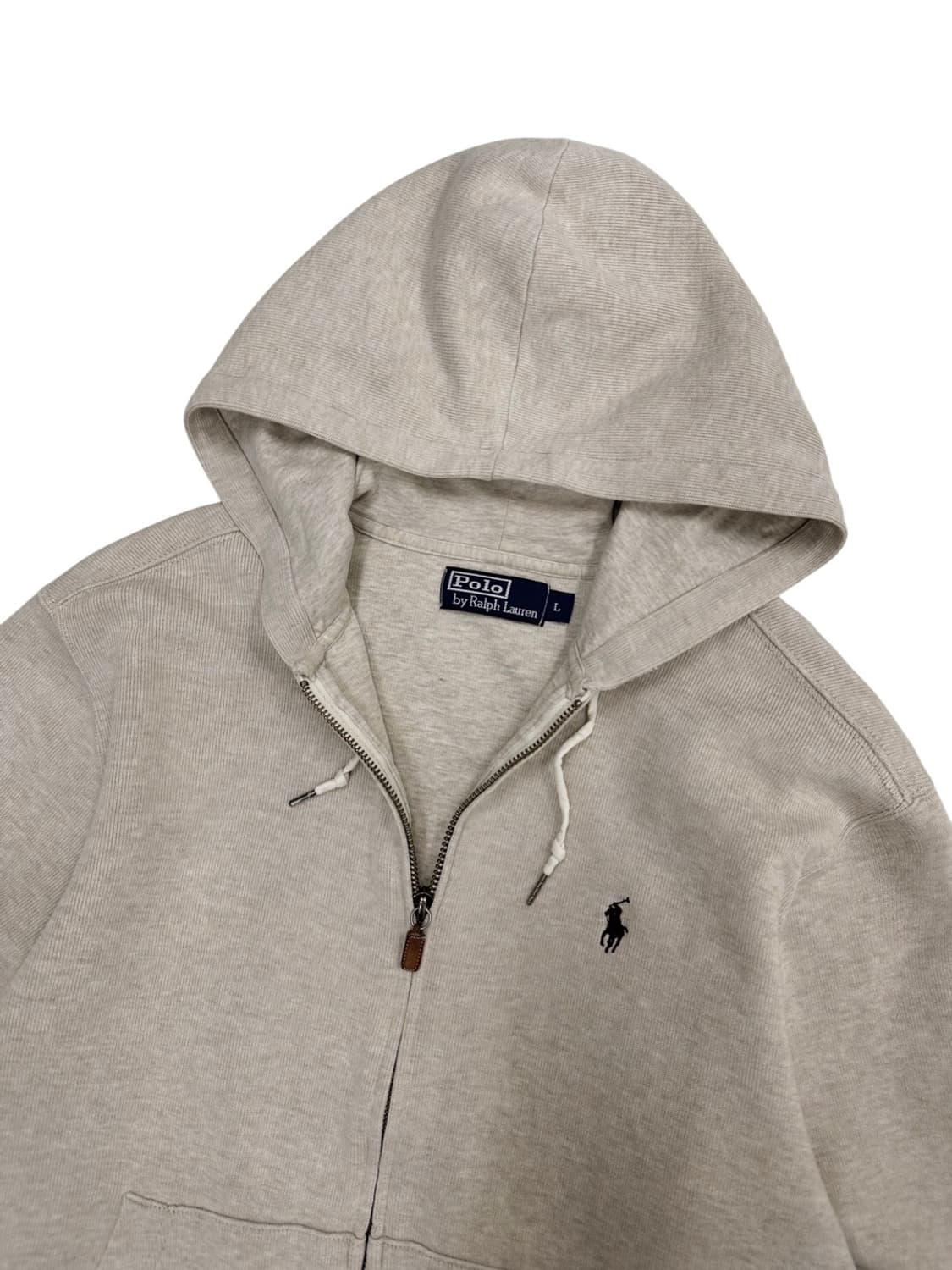 00년대 폴로 투웨이 후드집업 베이지 (L) 상품이미지2