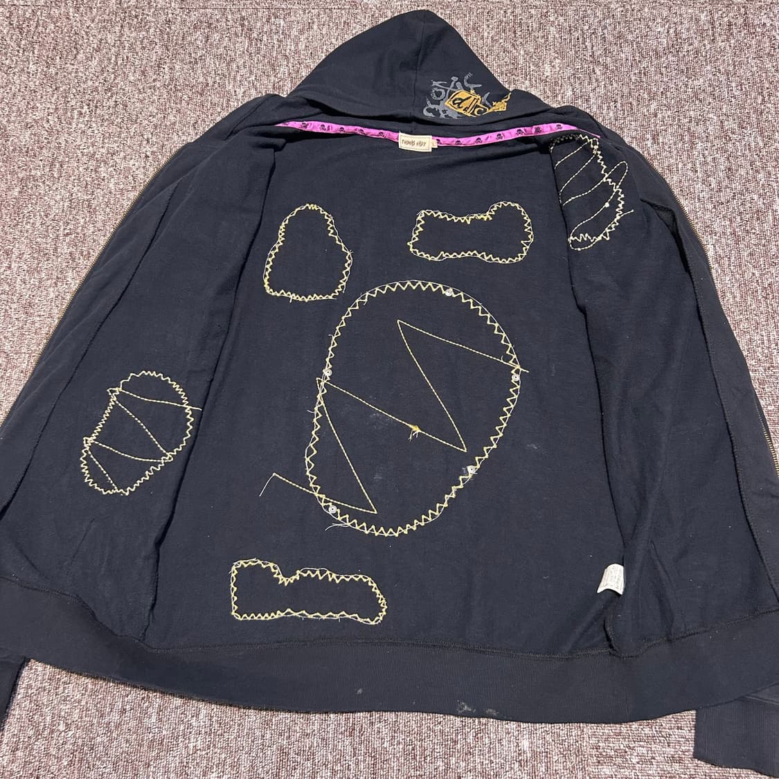 L) THOMAS HADY 락 펑크 후드 집업 2way 상품이미지3