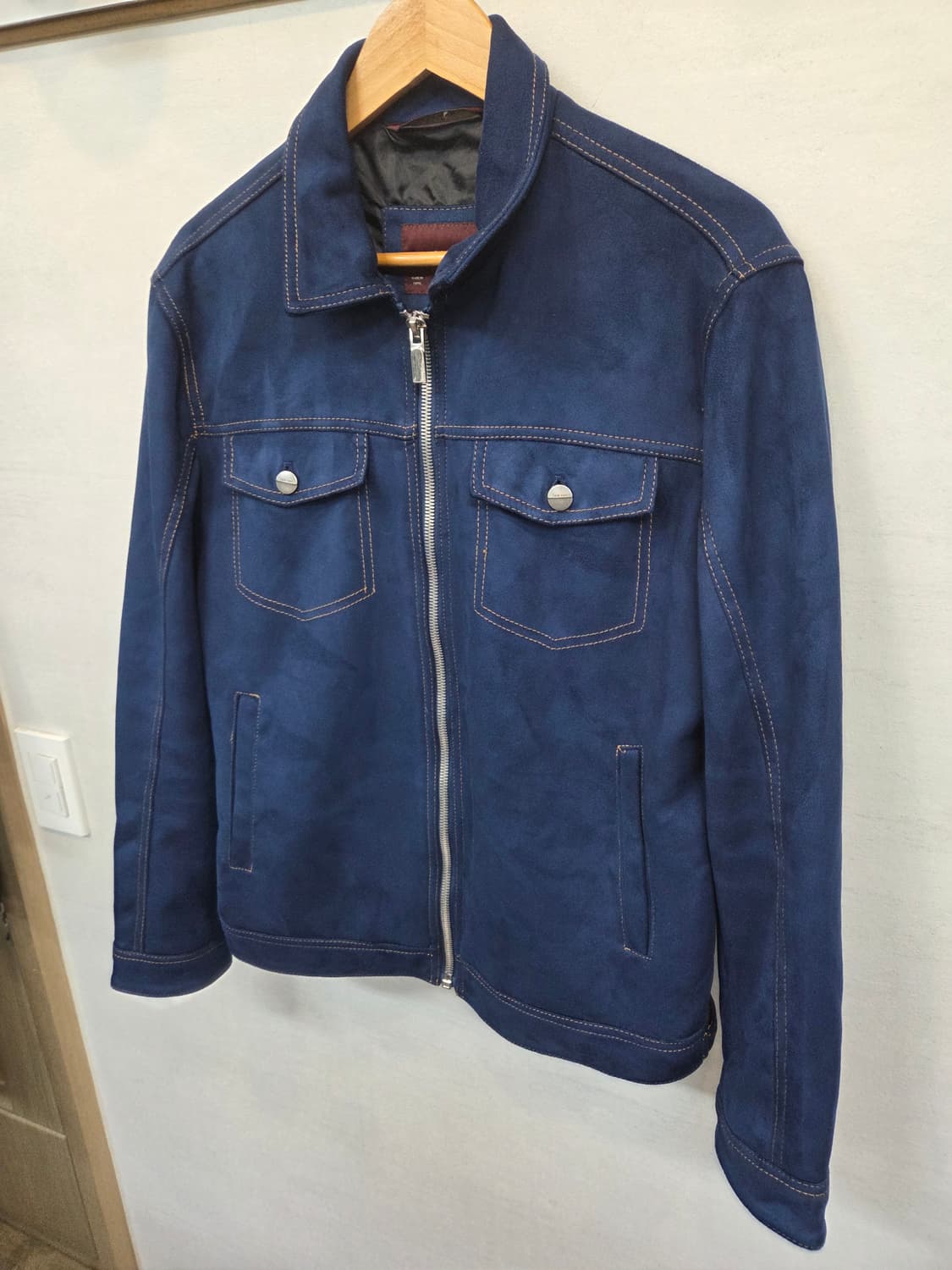 자라 스티치 스웨이드 자켓 L 상품이미지5