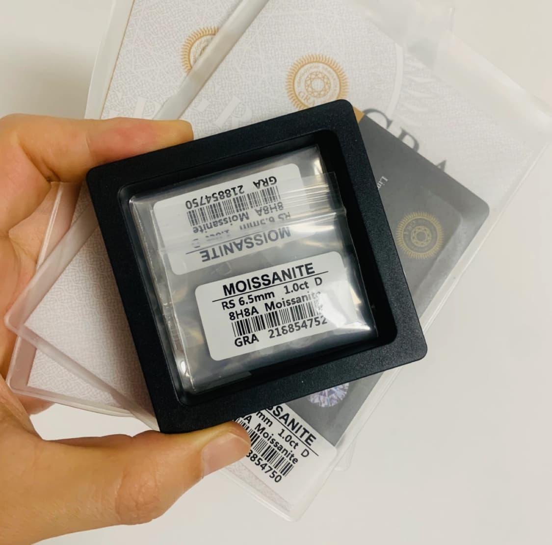 모이사나이트 1캐럿 4프롱 솔리테어 귀걸이 GRA 보증서 포함 상품이미지7