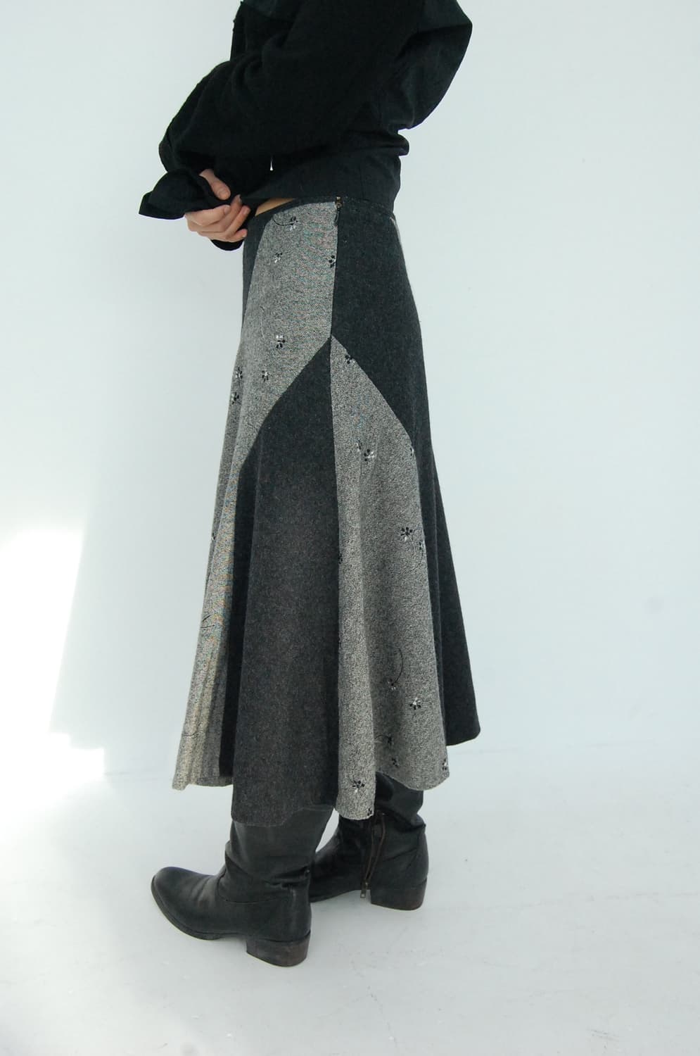 Place pause wool embroidery skirt 상품이미지5