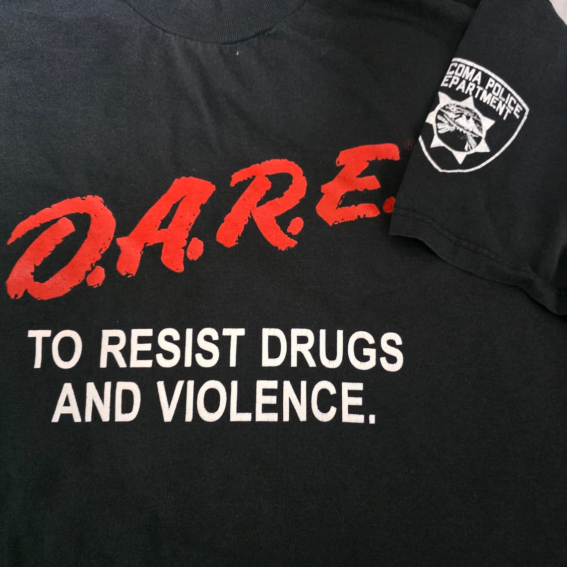 [XL] 90s 빈티지 DARE 티셔츠 블랙 ver. 암프린트 상품이미지3