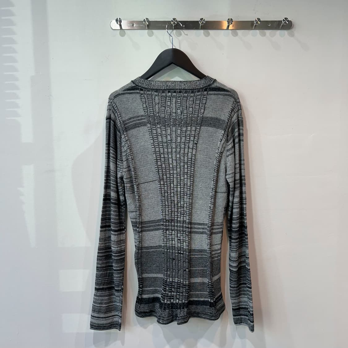 그레이 패턴 니트 상품이미지6