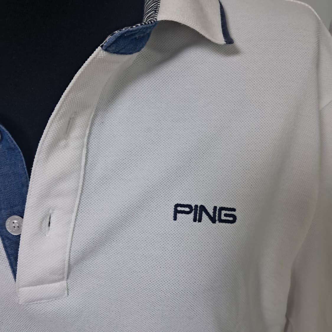 PING 핑 골프 긴팔 카라티 100 화이트 상품이미지6