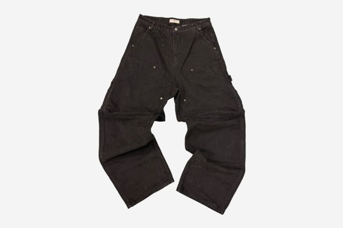 [새상품] 아오이로 커티드 더블니 팬츠 블랙 펄 상품이미지1