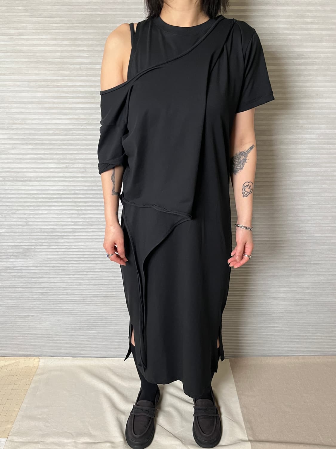 퍼버즈 레이어드 롱 원피스 perverze layered dress 상품이미지1
