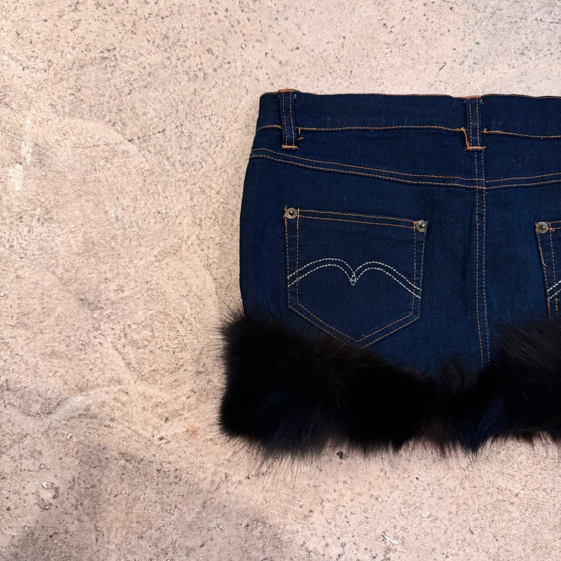 퍼 트리밍 데님스커트 상품이미지5