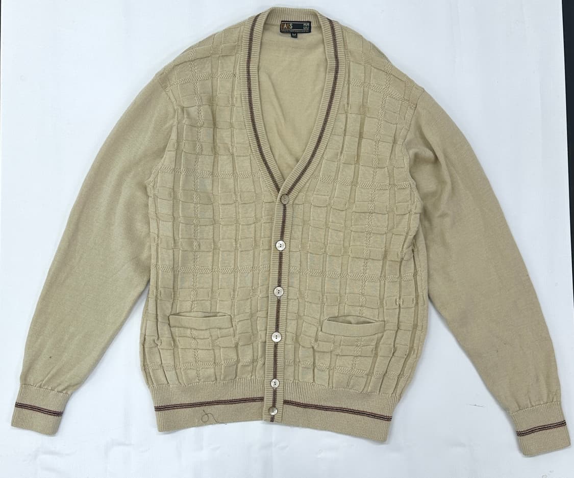 DAKS 닥스 맨즈 베이지 패턴 가디건  핀터 아메카지 보헤미안 상품이미지2