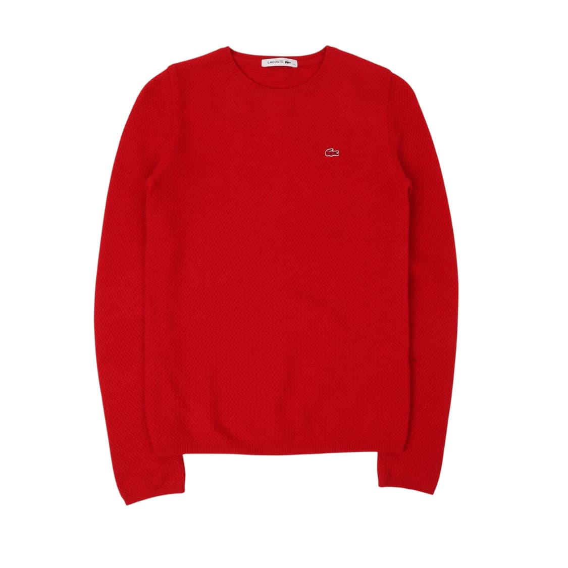 라코스테 우먼스 레드 울 니트 스웨터 상품이미지1