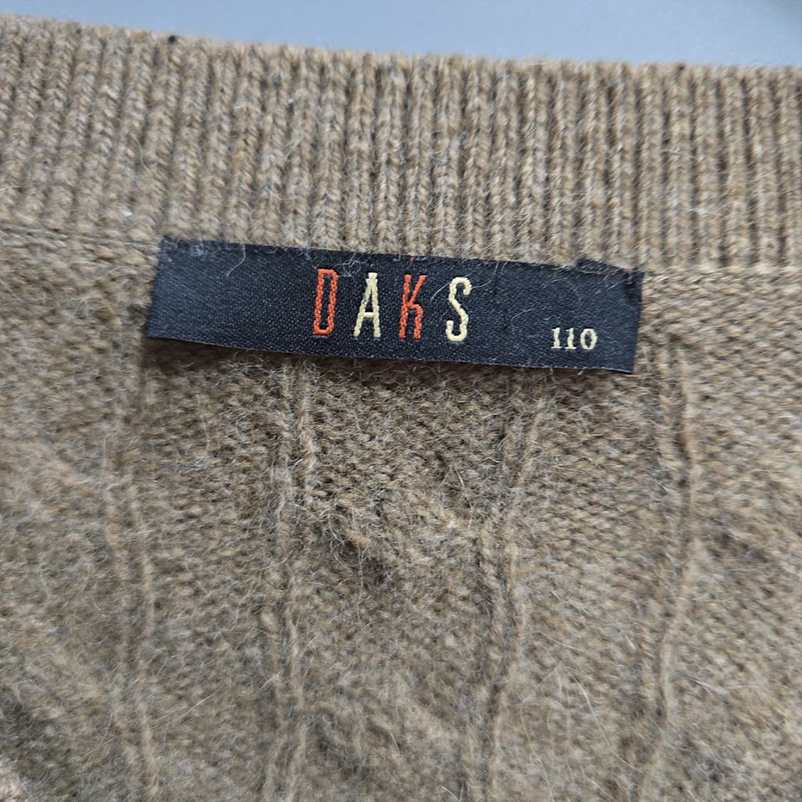 닥스(DAKS) 알파카 모 혼방 케이블 니트 베스트 110 상품이미지4