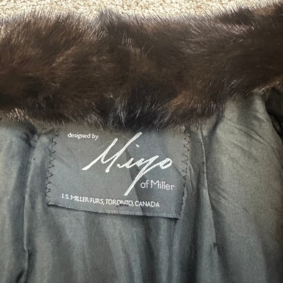 캐나다 빈티지 블랙브러운 사가밍크 퍼자켓M 상품이미지2