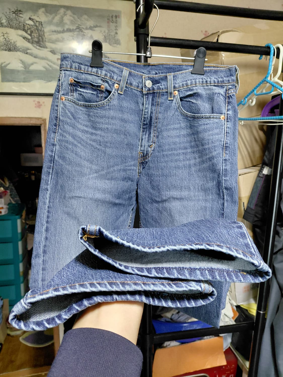 [리바이스505]레귤러핏 데님 청바지 32사이즈  상품이미지9