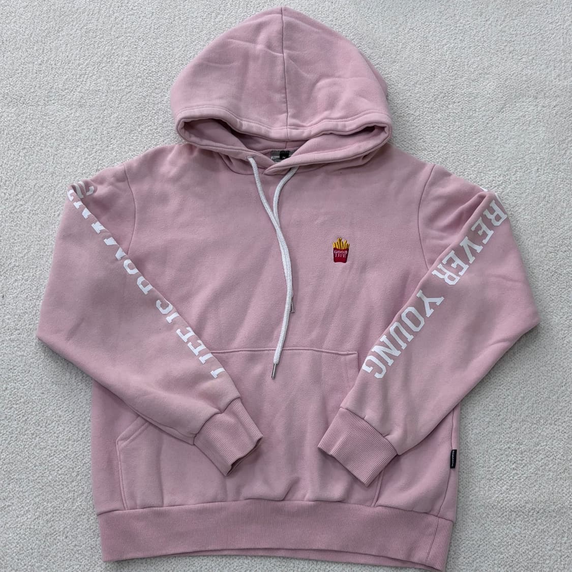 M 로맨틱크라운 프렌치 프라이 후드티셔츠 0304E 상품이미지1