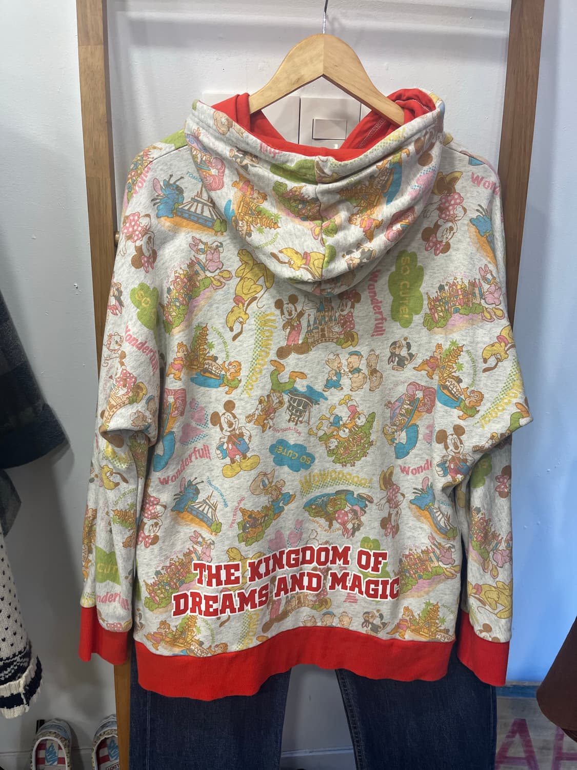 도쿄 디즈니랜드 정품 올오버 프린팅 후드티 (M) 상품이미지2