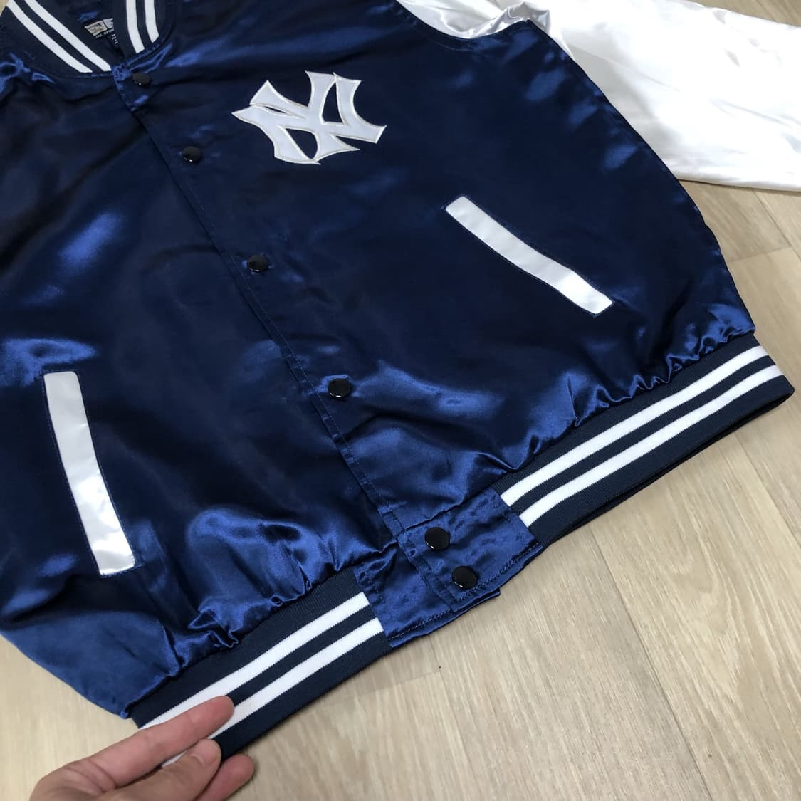 (M) 90's 길스포츠 쿠퍼스타운 뉴욕 양키즈 새틴 바시티 스타디움 상품이미지6