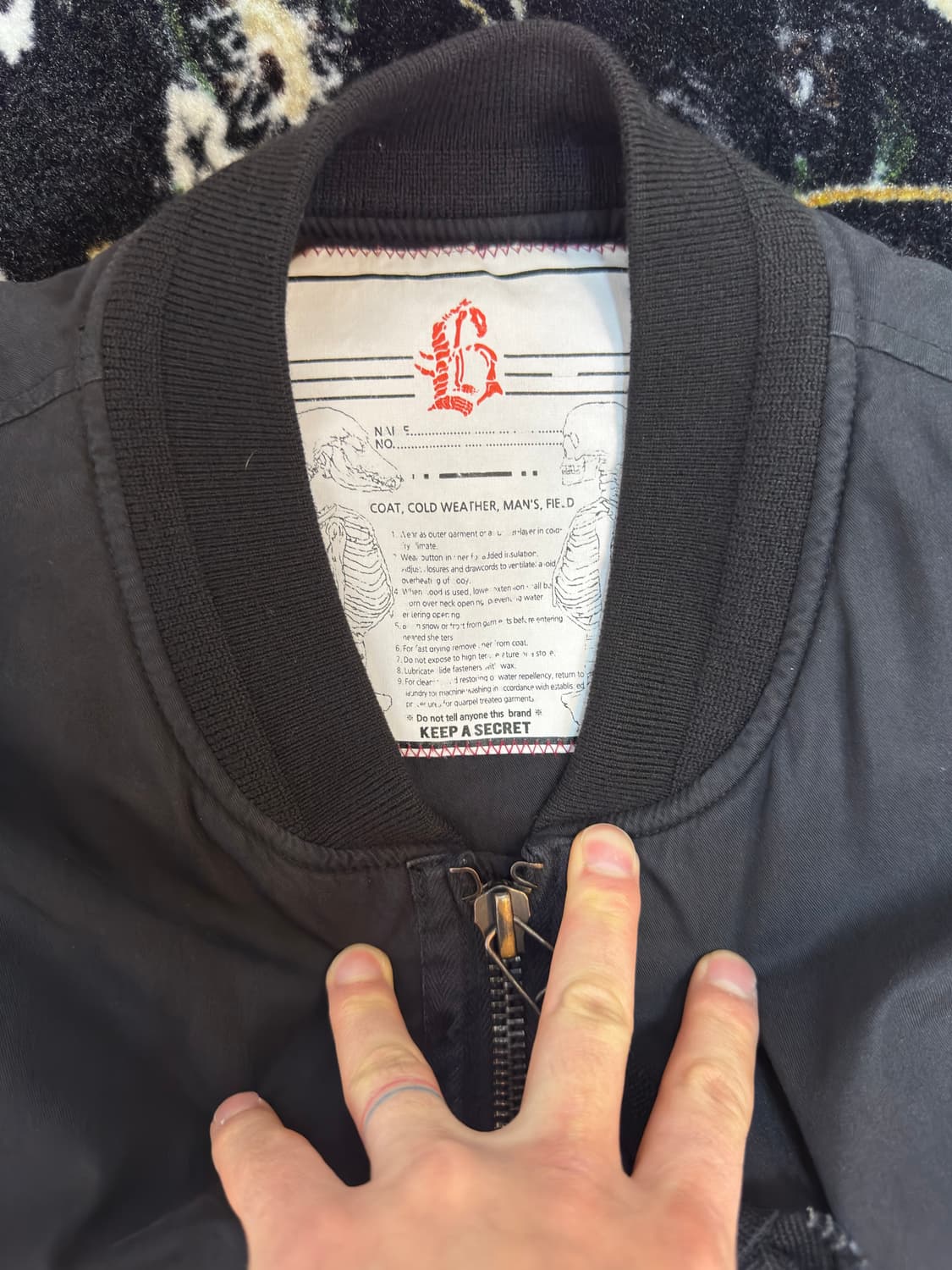 [L] 블랙아웃 ma-1 초판 블랙 상품이미지3