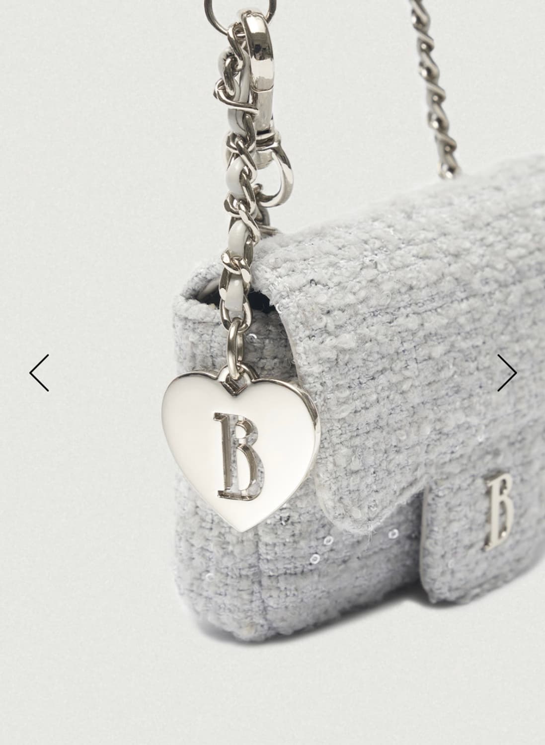 더바넷 Tweed Chain Belt Mini Bag_Mint 상품이미지4