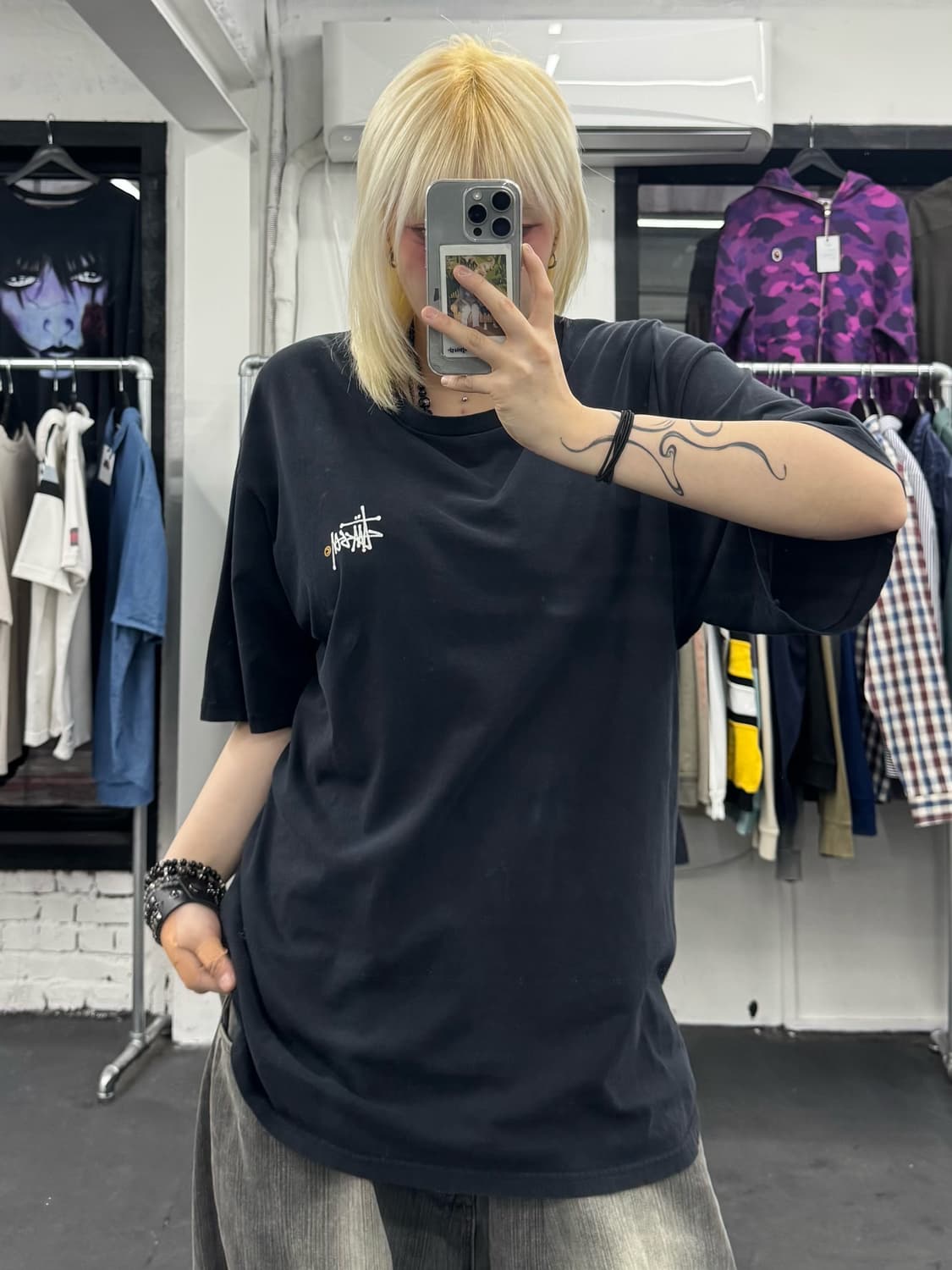 스투시 베이직 로고 티셔츠 상품이미지2