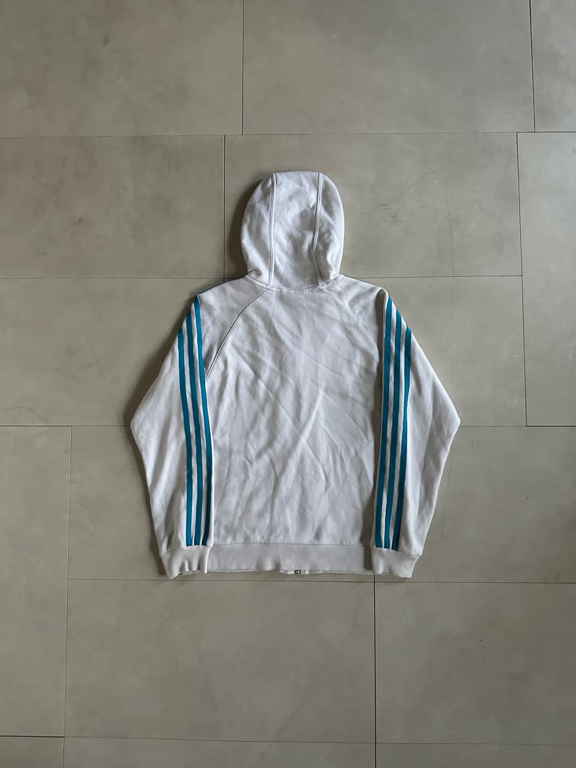 white blue cotton hood zip-up 상품이미지8