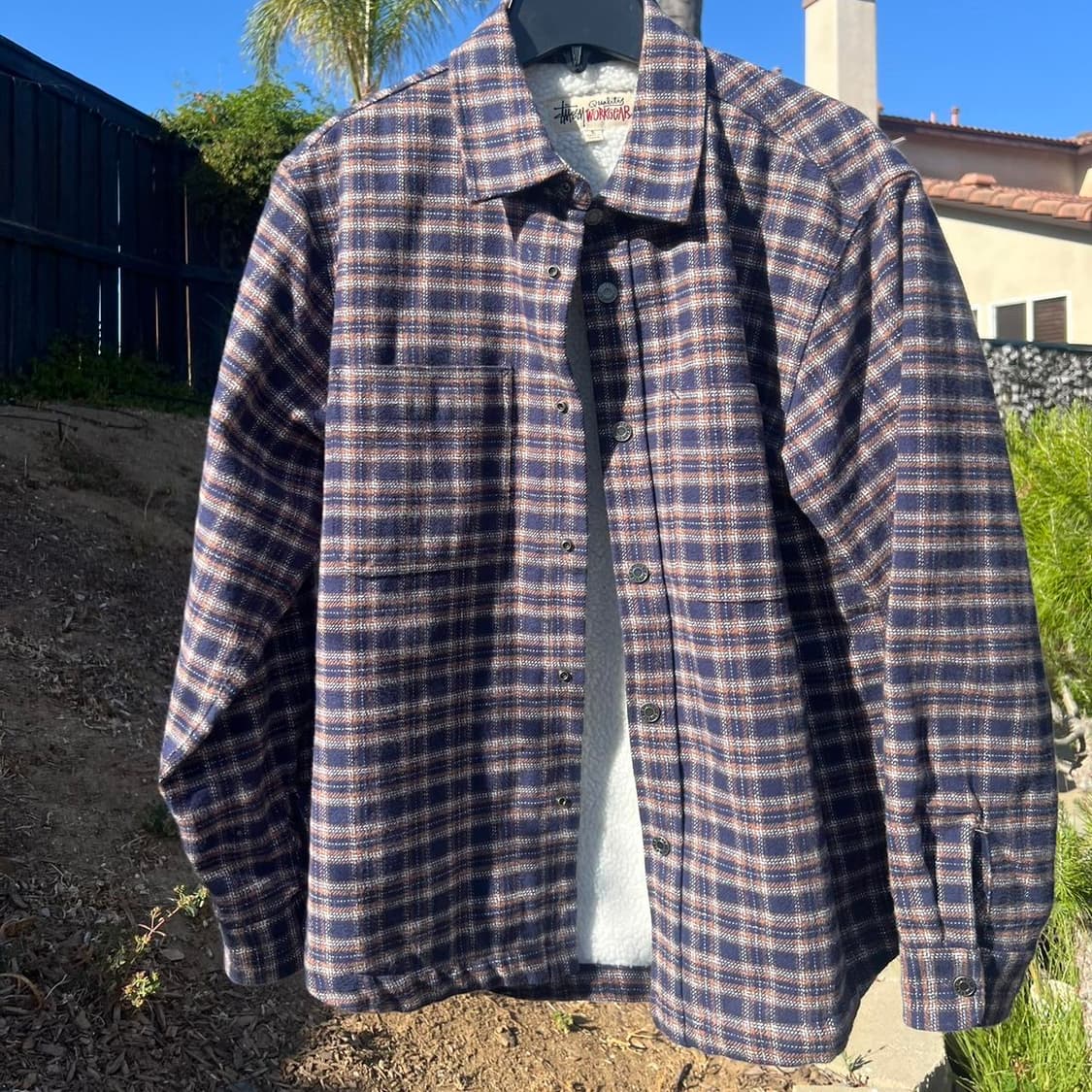 스투시 쉐르파 라인드 플레이드 셔츠 상품이미지1