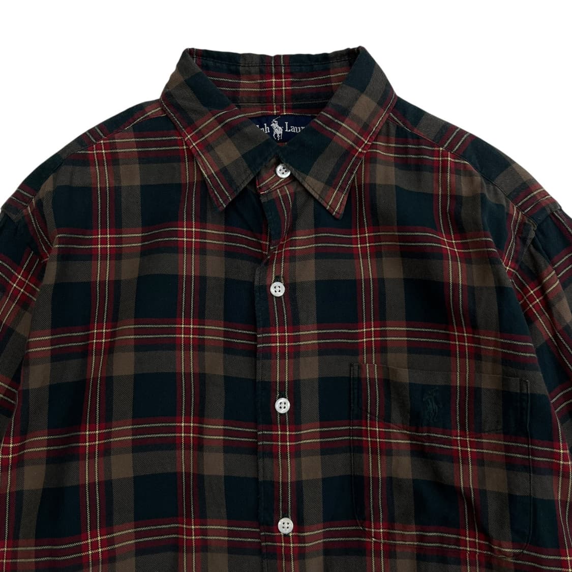 폴로 랄프로렌 그린포니 포켓 타탄체크 셔츠 90 상품이미지4