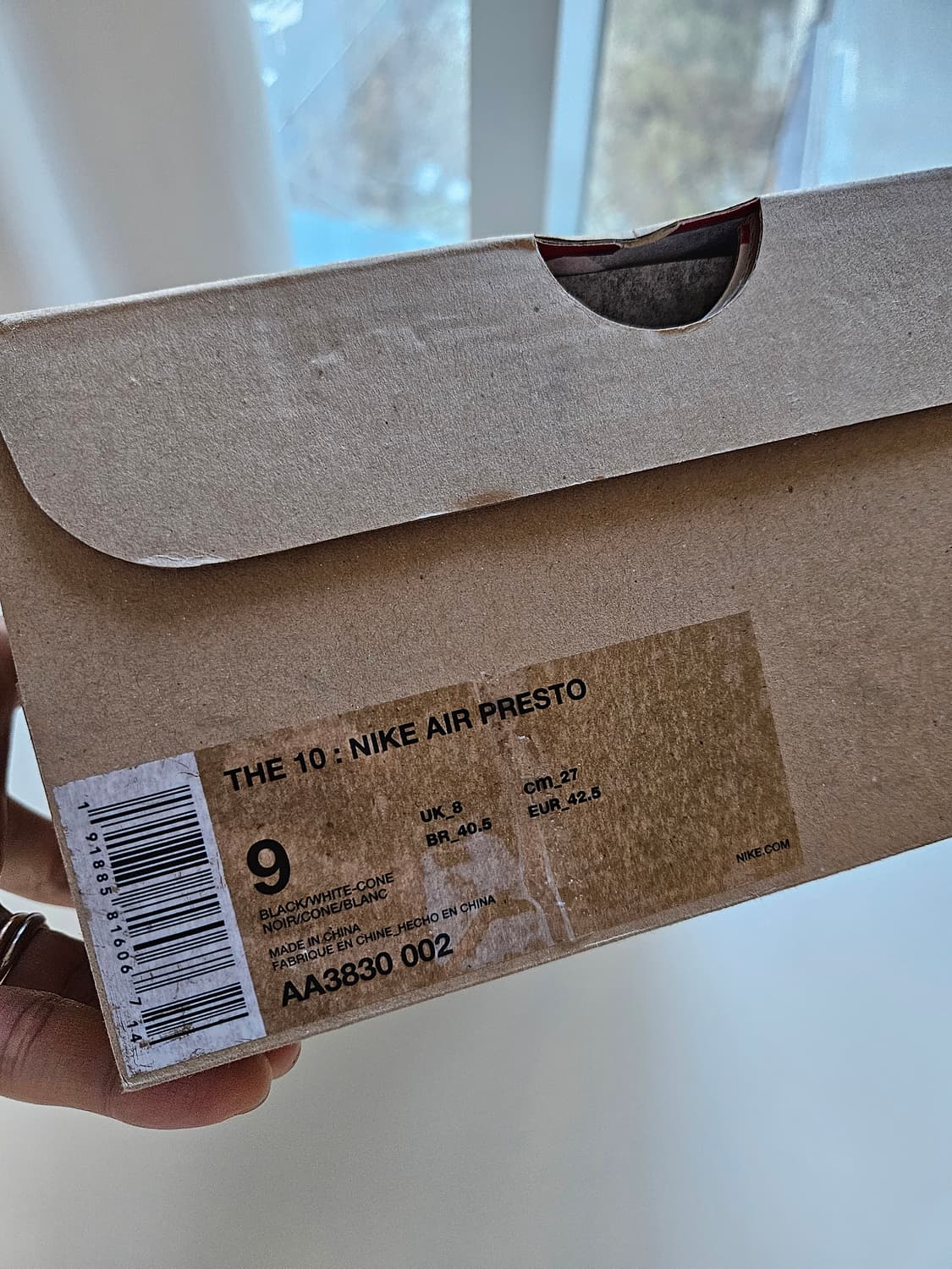 나이키 × 오프화이트 더텐 프레스토 블랙 270 새제품 상품이미지2