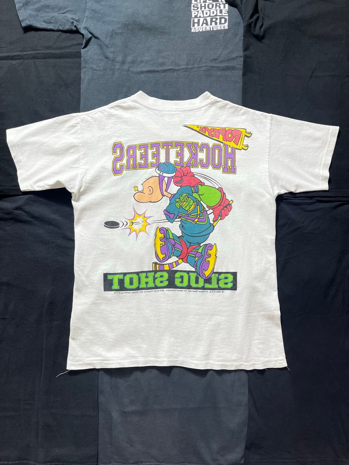 90s USA Murina 빈티지 뽀빠이 하키 싱글스티치 티셔츠 상품이미지2