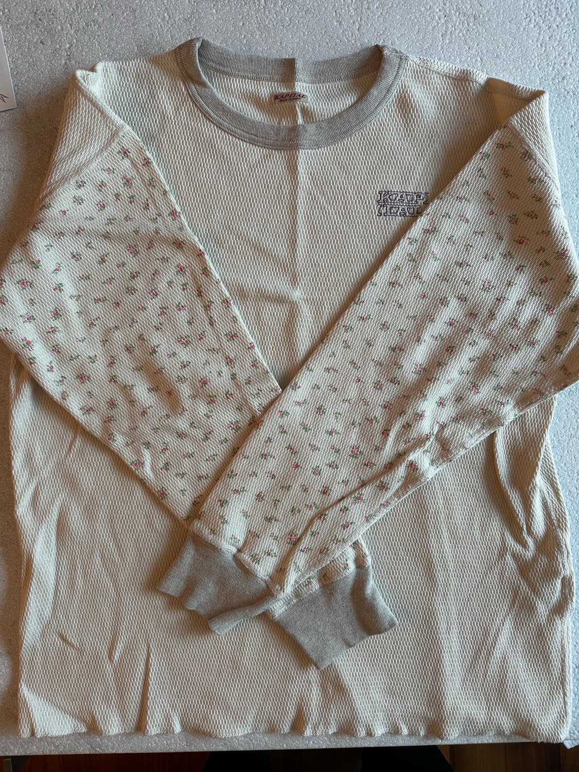 Kapital 와플 저지 플라워 투톤 롱슬리브 상품이미지2