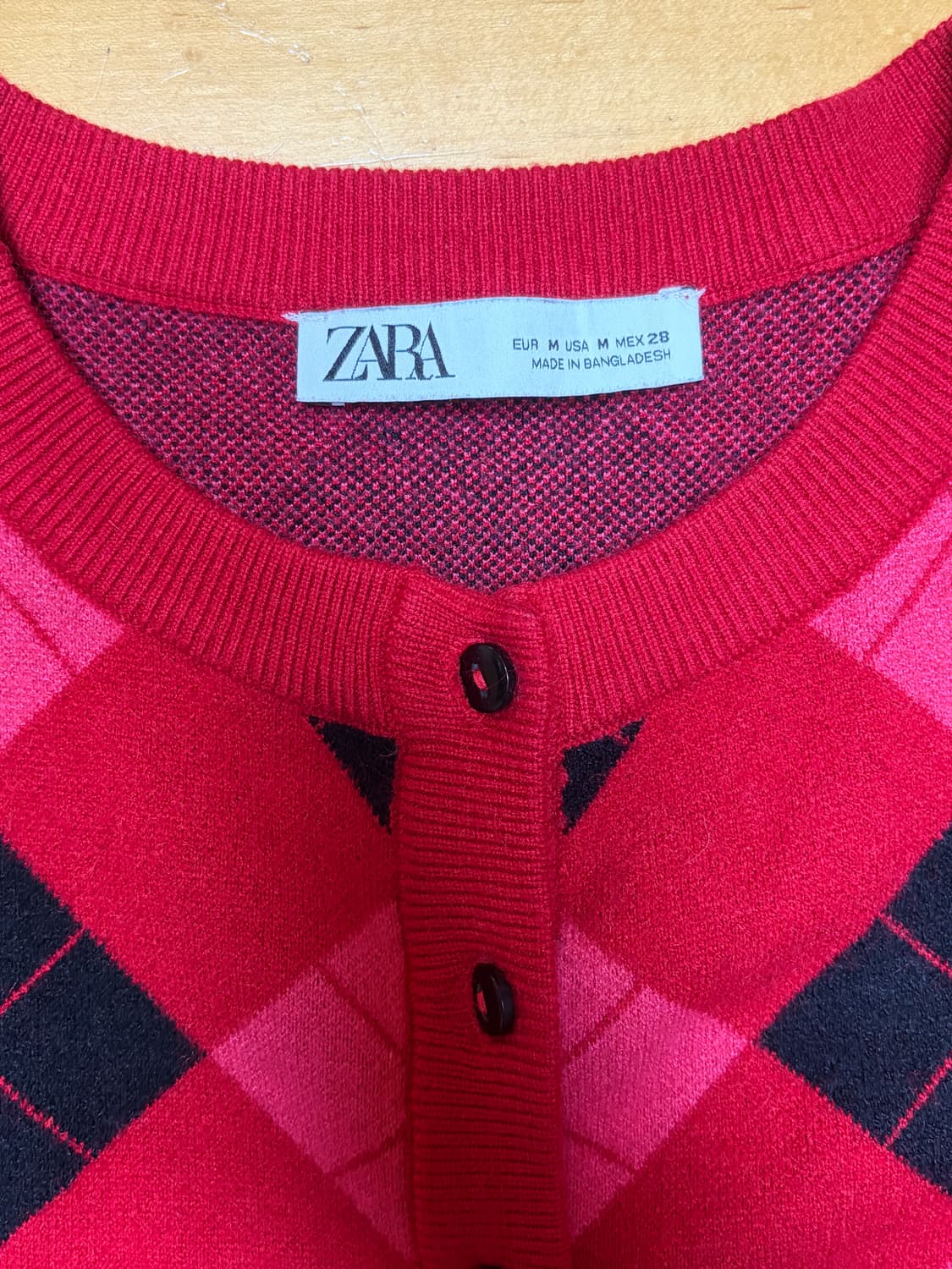 자라 아가일 가디건 상품이미지5