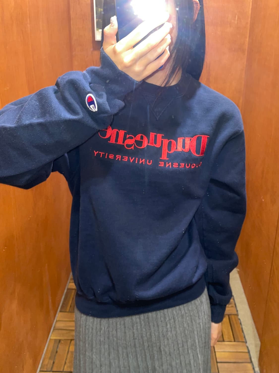 (S) Champion 챔피온 유니버시티 자수 스웻셔츠 맨투맨 상품이미지2