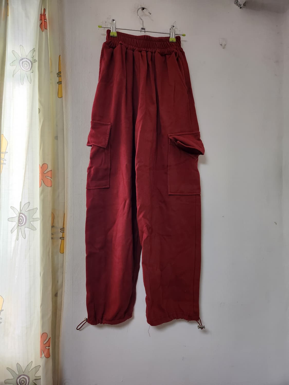 와인색 카고 조거팬츠 XS~S 상품이미지1