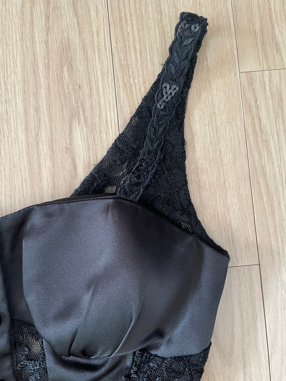 Flower black cap lace sleeveless 상품이미지2