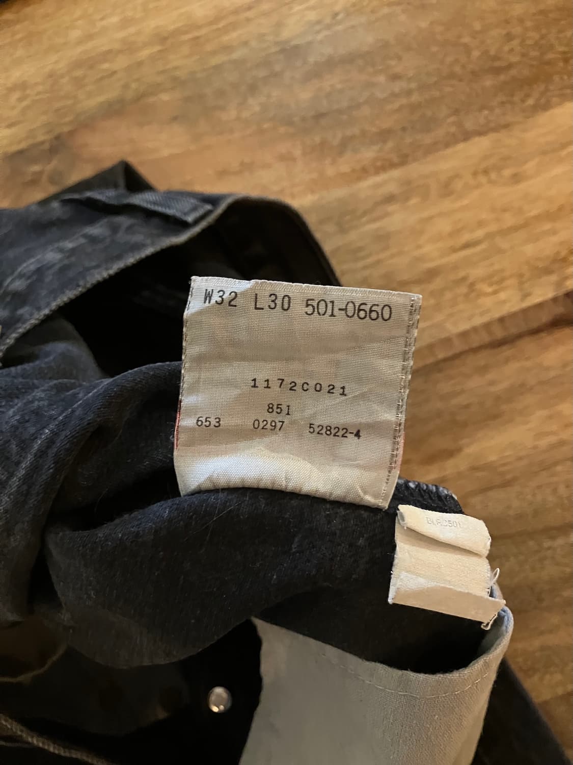 90s USA 빈티지 리바이스 501 블랙 데님 팬츠 상품이미지10