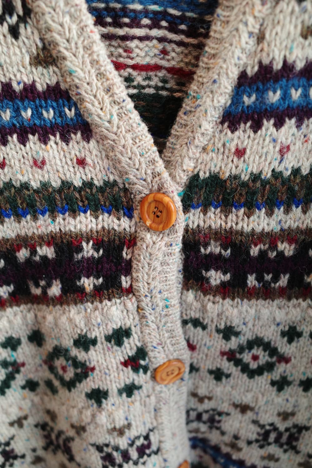 Japan brand 패턴 울 가디건 상품이미지4