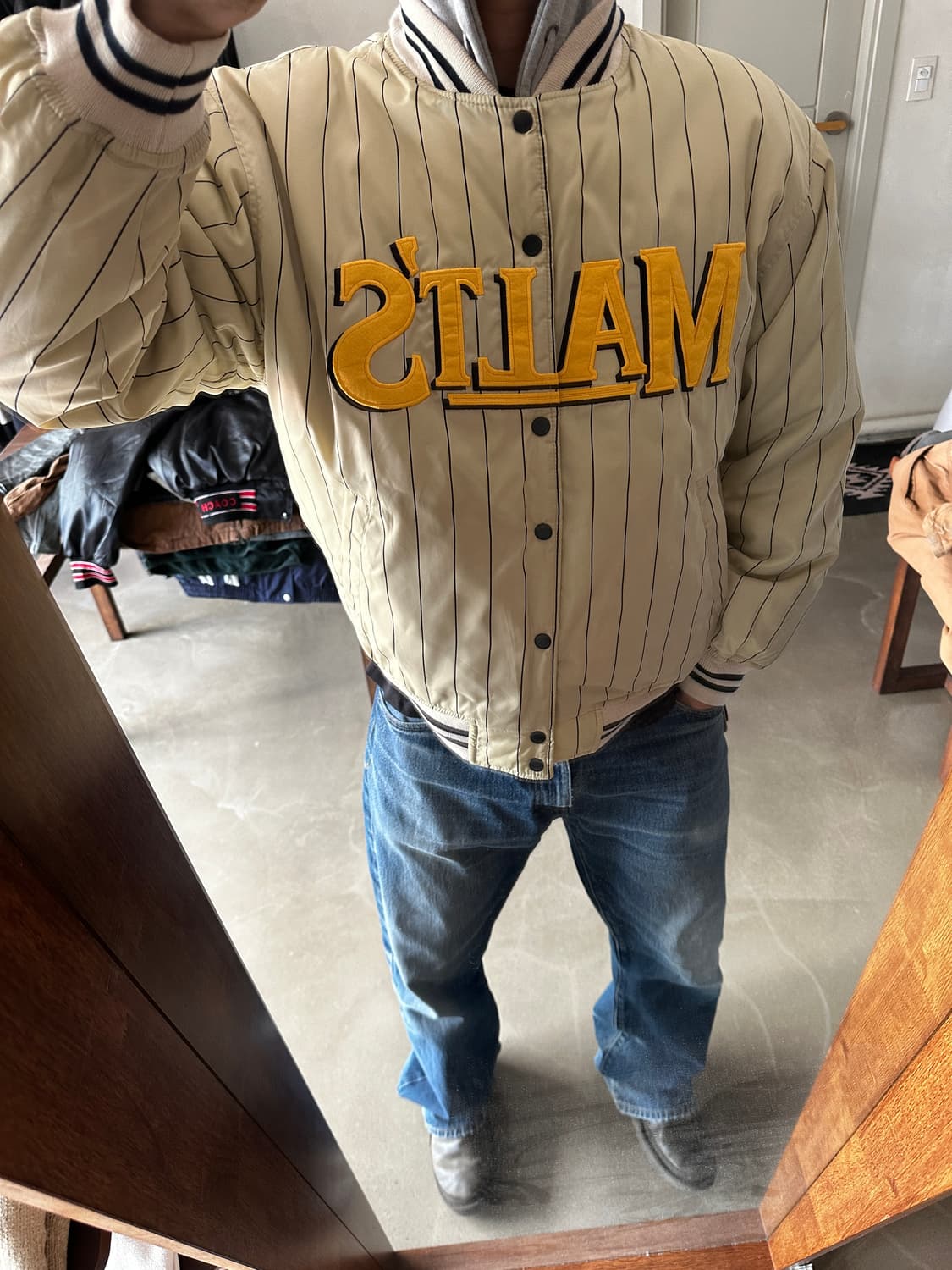 MALTS BEER 리버시블 스타디움 봄버 자켓 상품이미지1