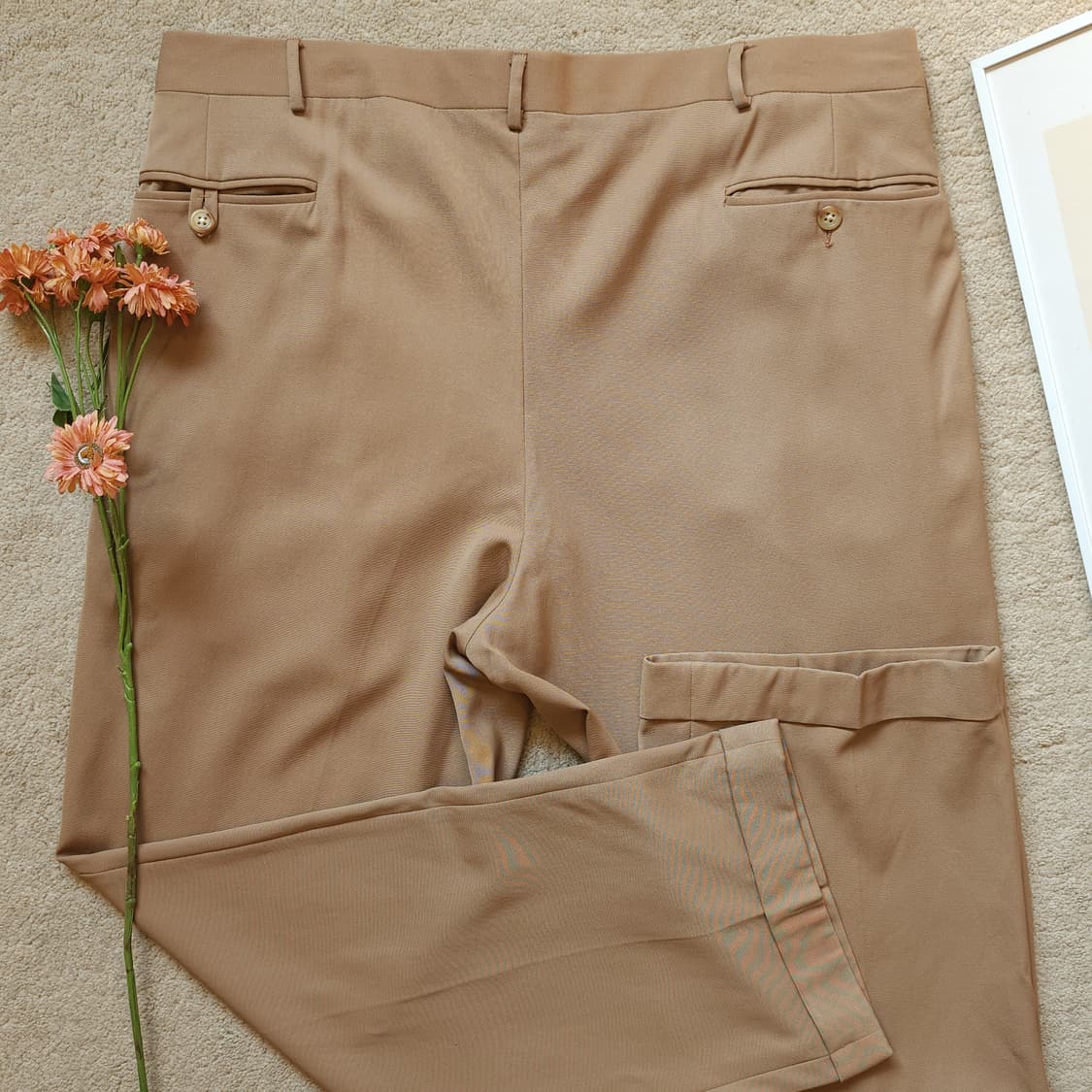 90s 폴로 랄프로렌 엑스트라 파인 버진울 이탈리안 투턱 치노팬츠 38 상품이미지2