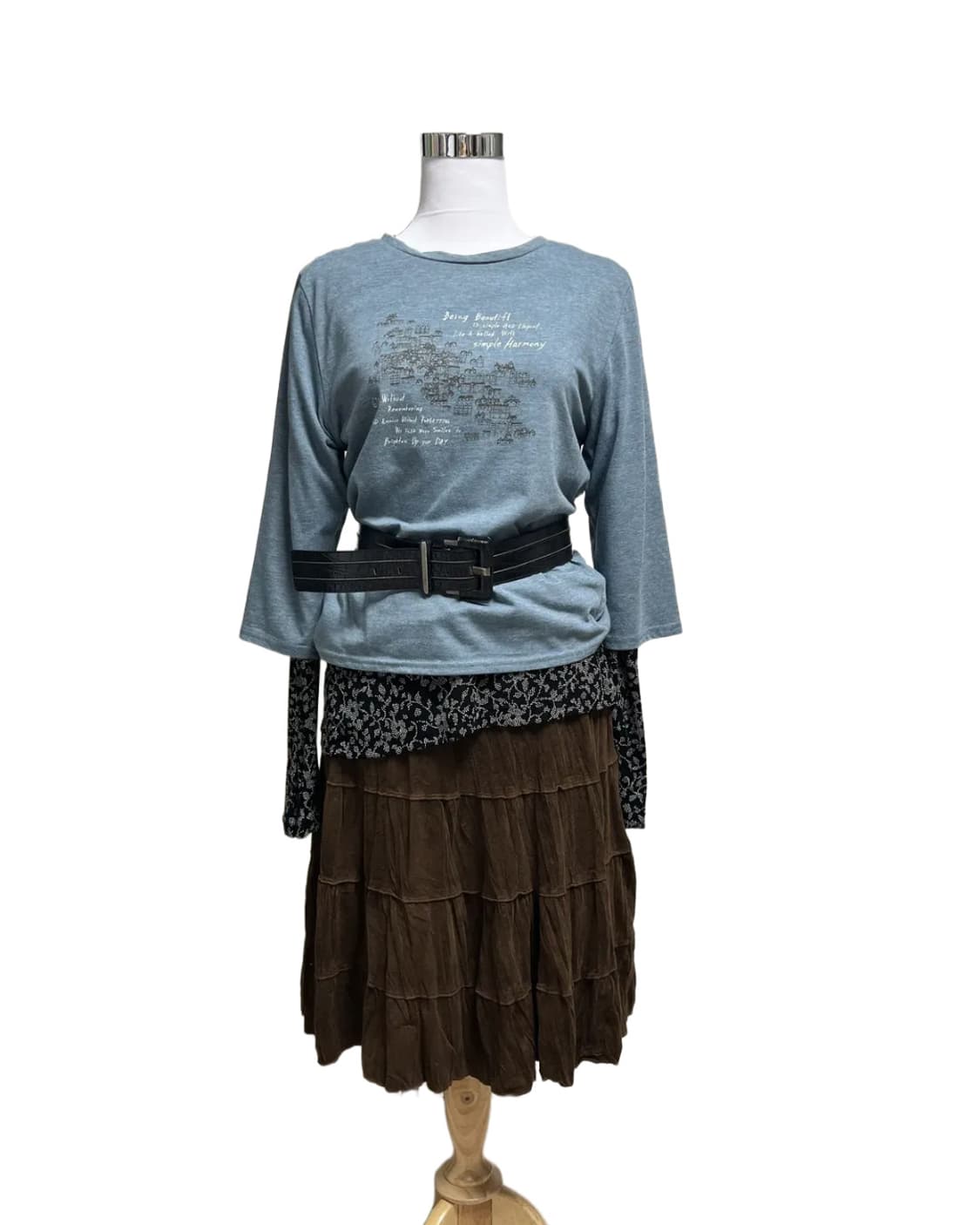 Blue house printing t shirt 상품이미지6