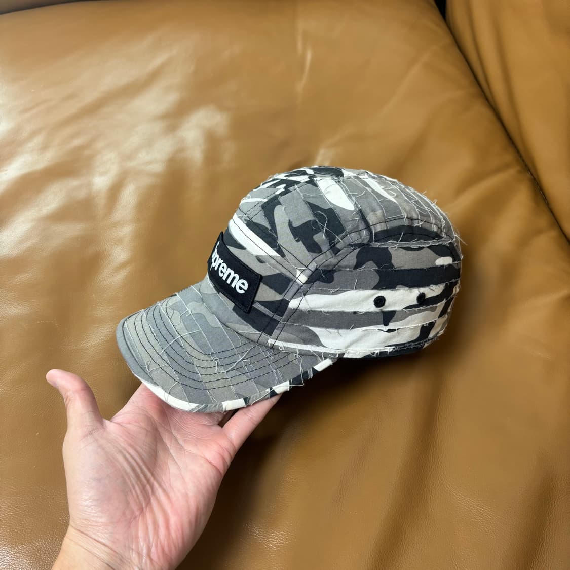 Supreme 슈프림 레이어드 카모 그레이 캠프캡 모자 (Camo) 상품이미지4
