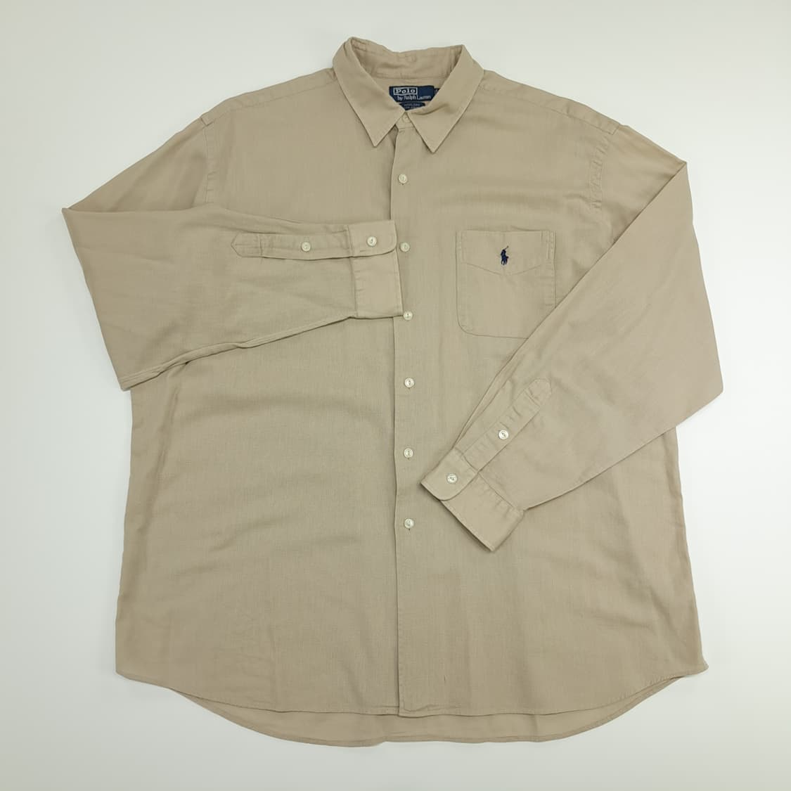 CN724 XL 폴로 랄프로렌 베이지 긴팔 셔츠 남방 상품이미지2