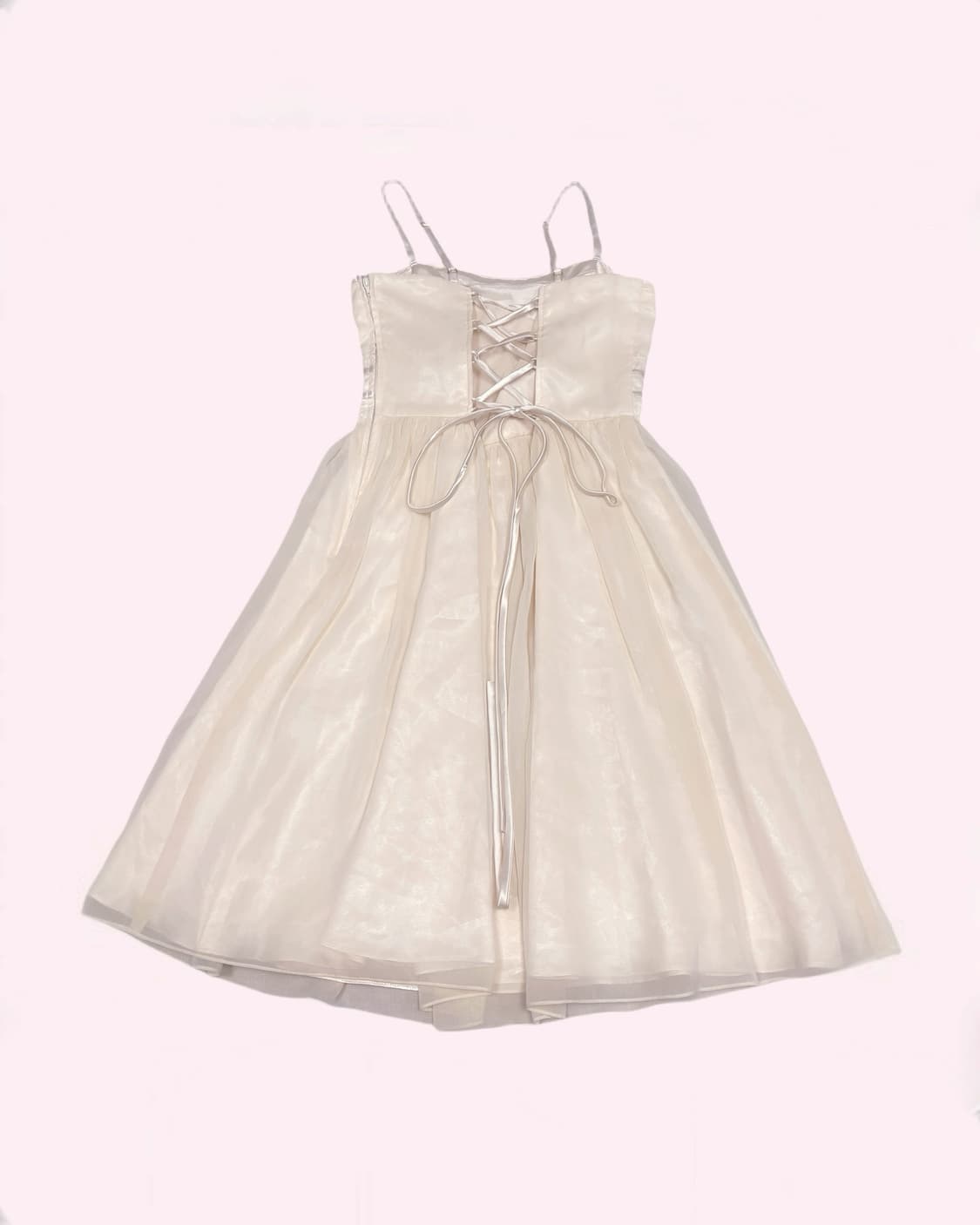 히메갸루 핀터레스트 레이스 아일렛 포인트 끈 원피스  상품이미지2