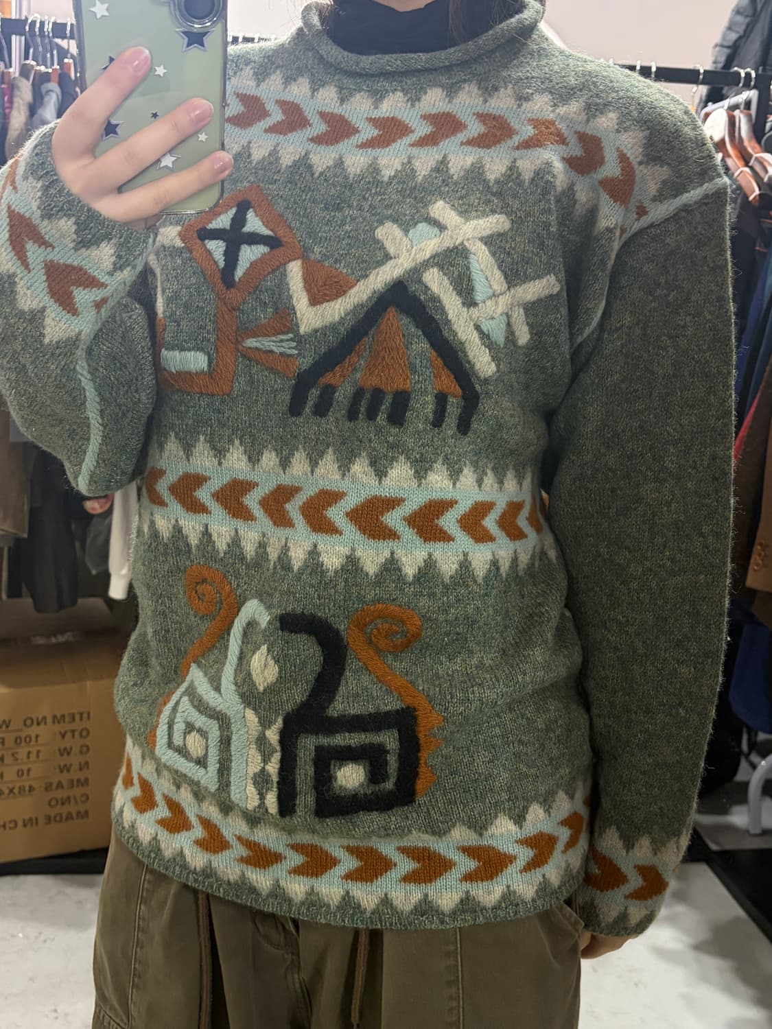 wool 100% vintage 니트  울 100% 상품이미지2