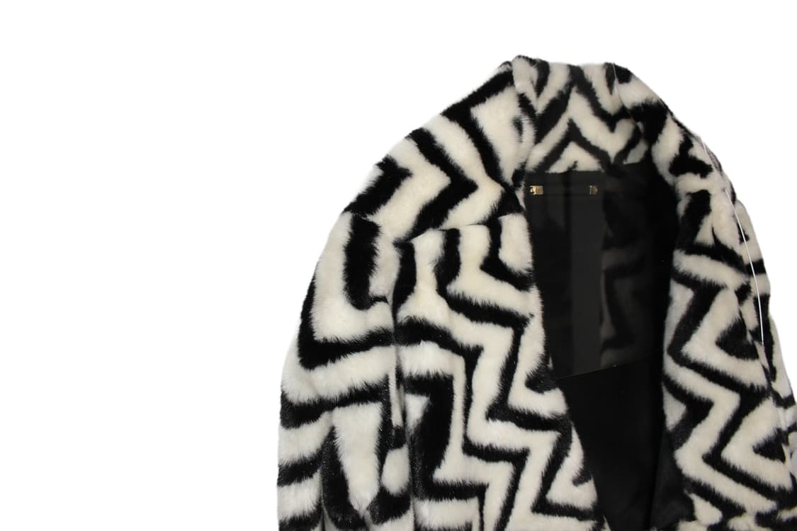 O’2nd 오즈세컨 지오메트릭 퍼 자켓 상품이미지8