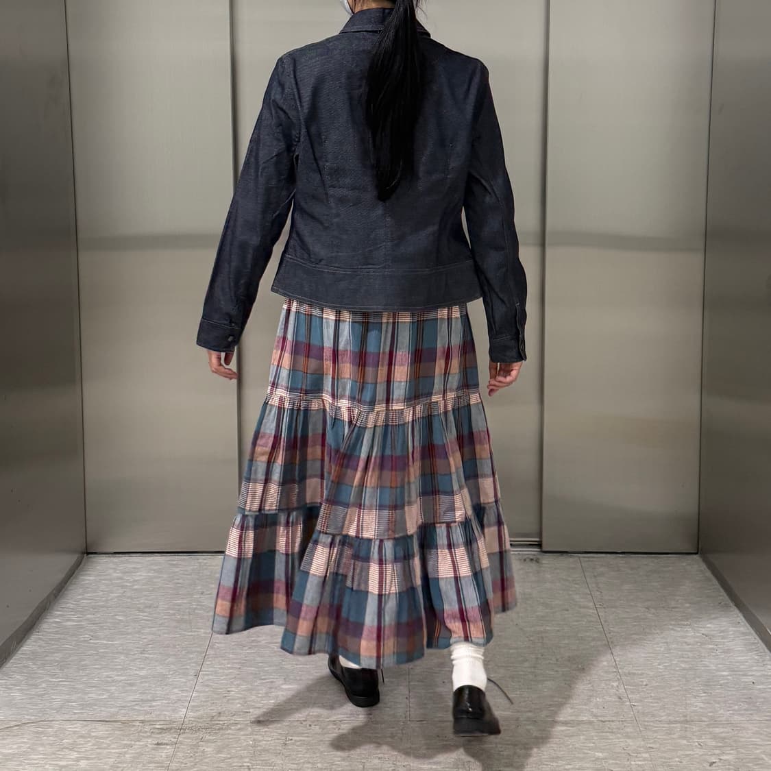 Beams boy plaid tiered skirt 상품이미지4