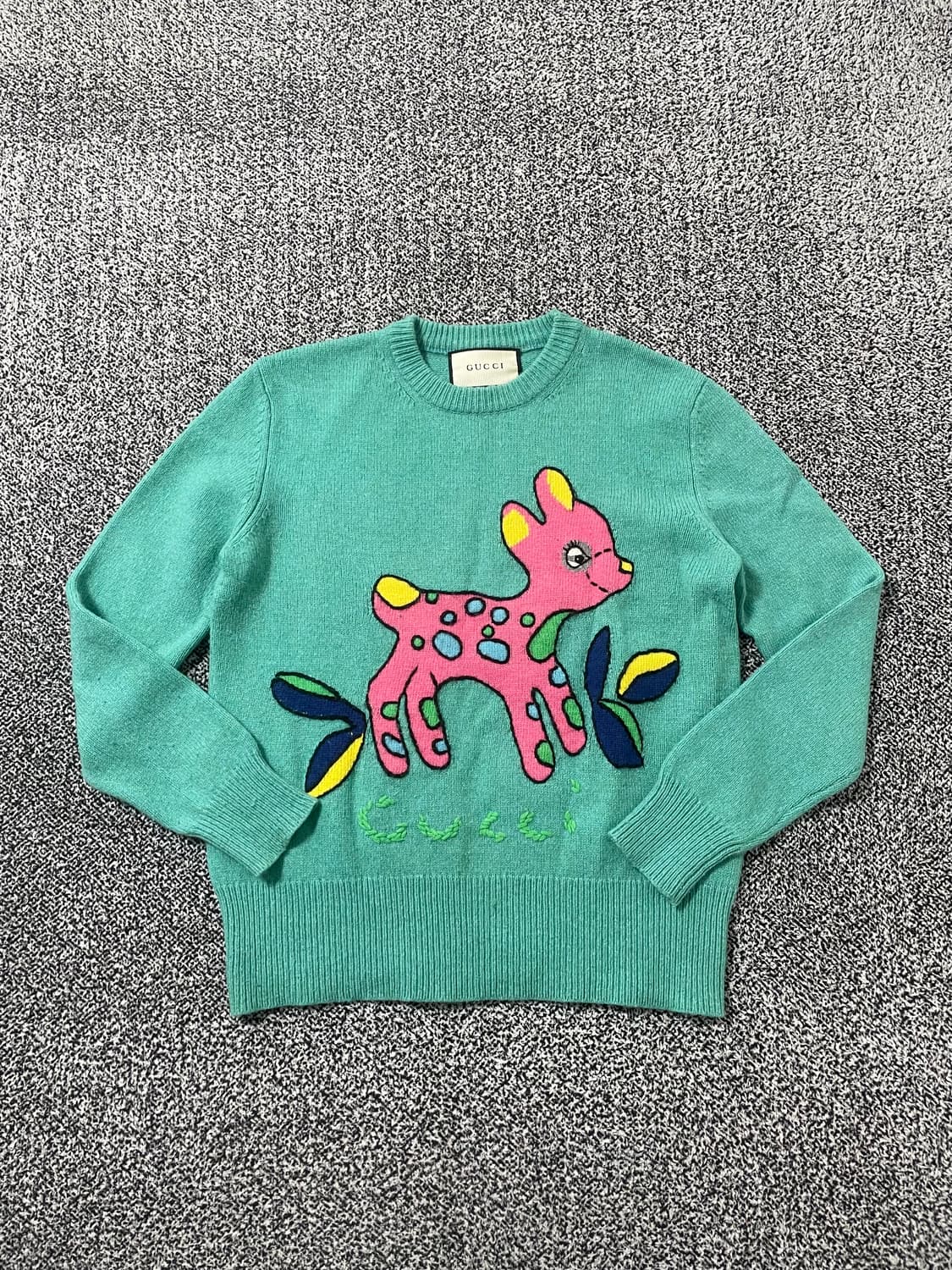 빈티지9. 구찌 밤부 니트 스웨터 민트 상품이미지1