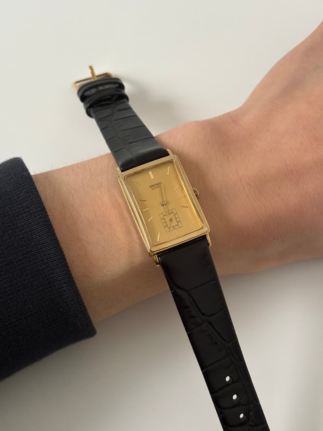 세이코 1980년대 Chariot 골드 탱크 쿼츠 남성 상품이미지8