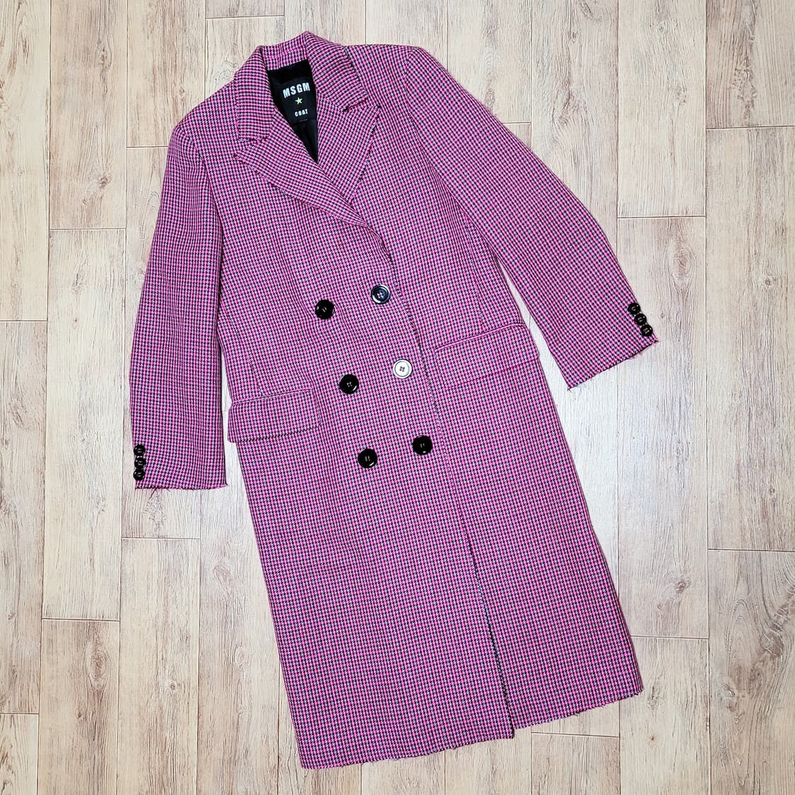 MSGM 더블 브레스트 체크울코트 55-66 상품이미지4