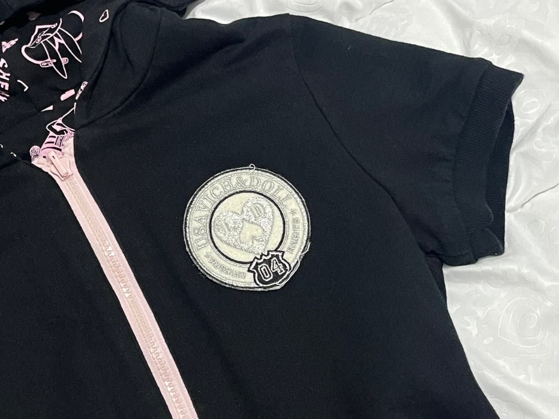 리즈리사돌 우사미미 리버시블 반팔 후드집업 펑크갸루스트릿락시크오네히메일브 상품이미지3