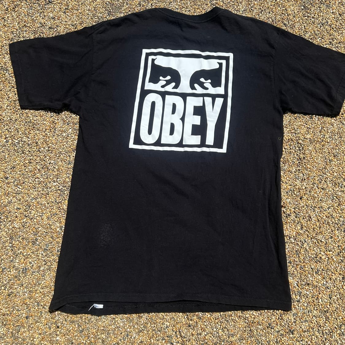 오베이(OBEY)블랙 로고 반팔티 상품이미지6