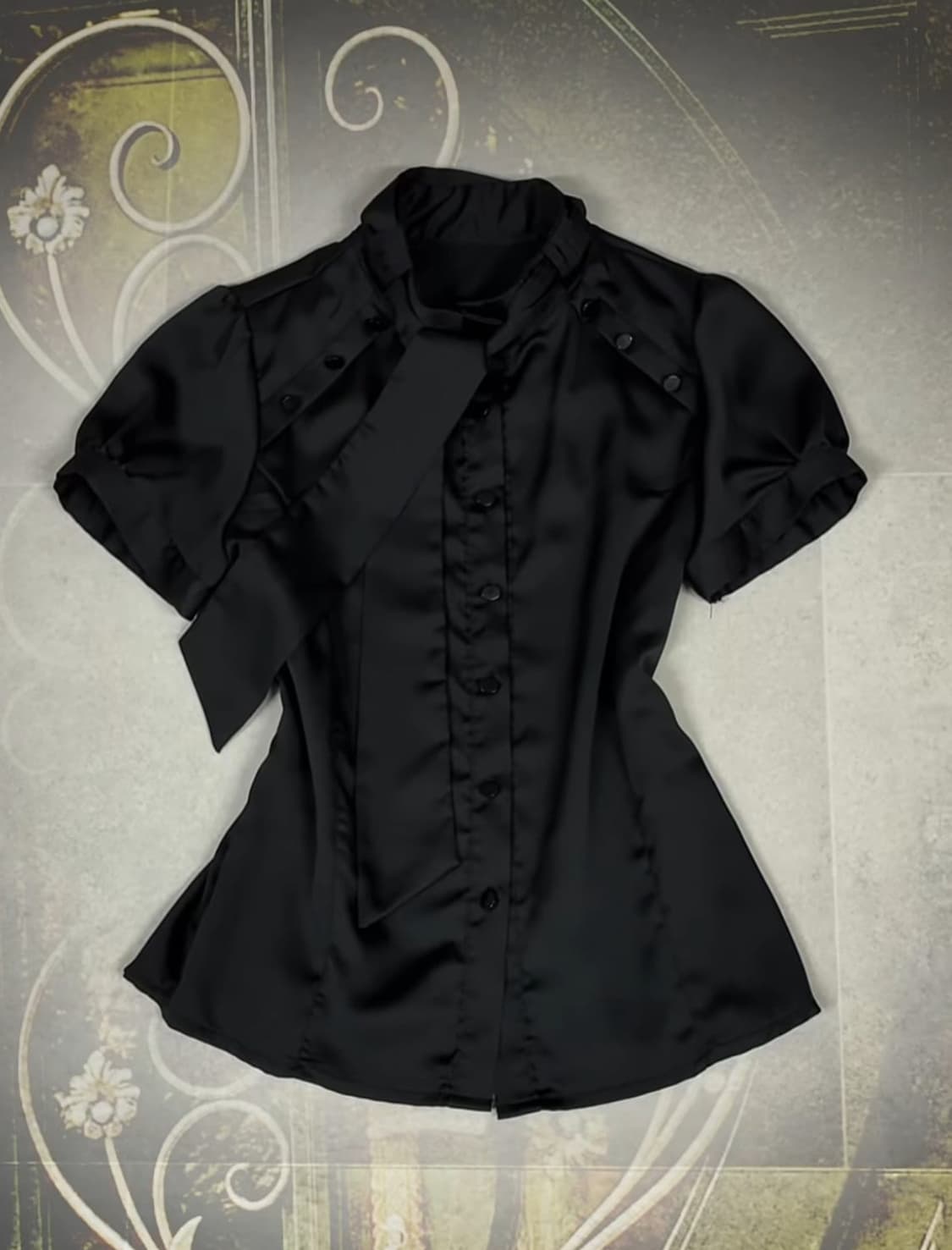 레이스 체크 스커트 , 반팔 버튼 블라우스, 포켓 트위드 자켓 상품이미지2